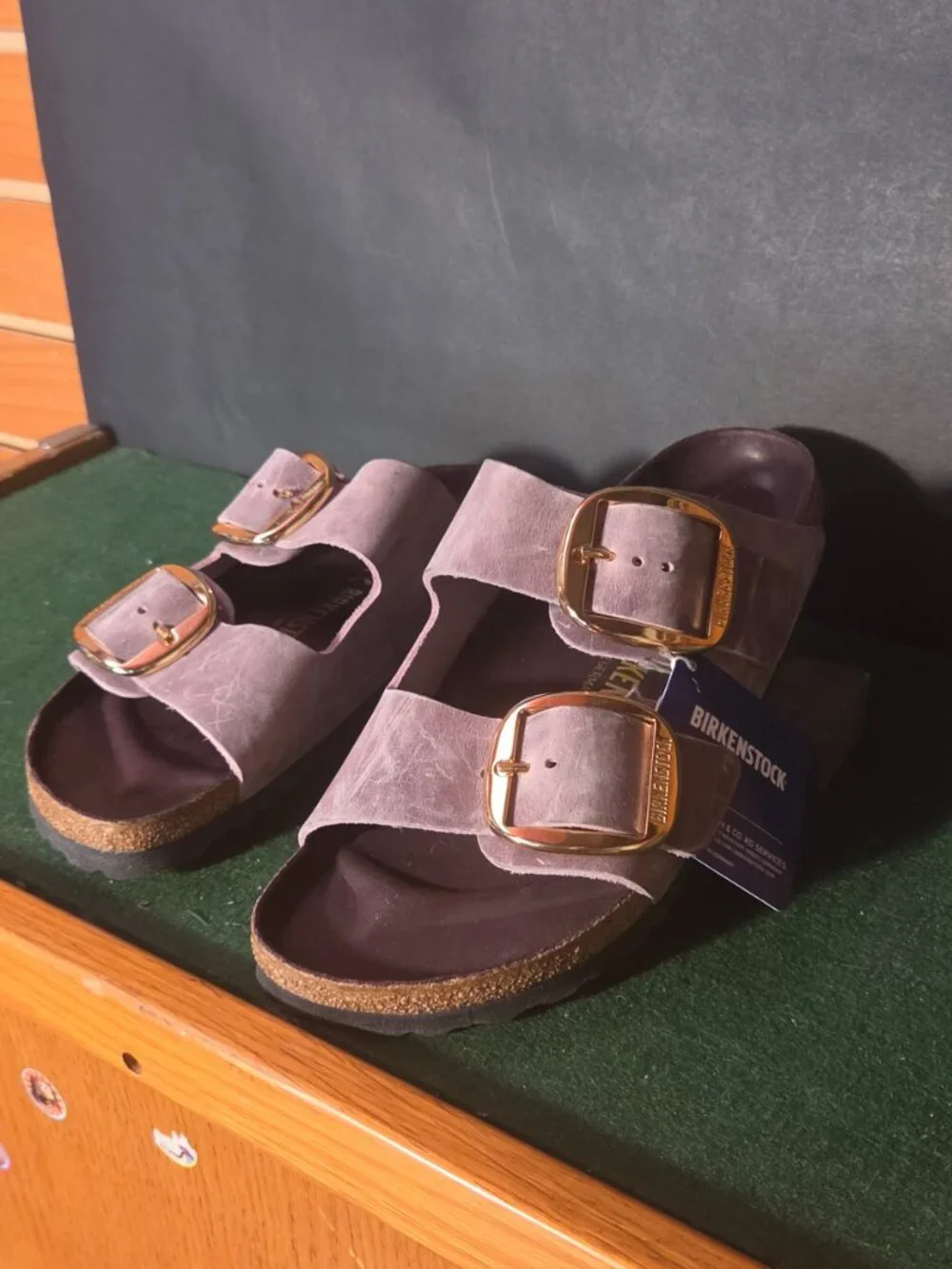 Birkenstock Arizona Big Buckle Suede Sandals Lilac NWT